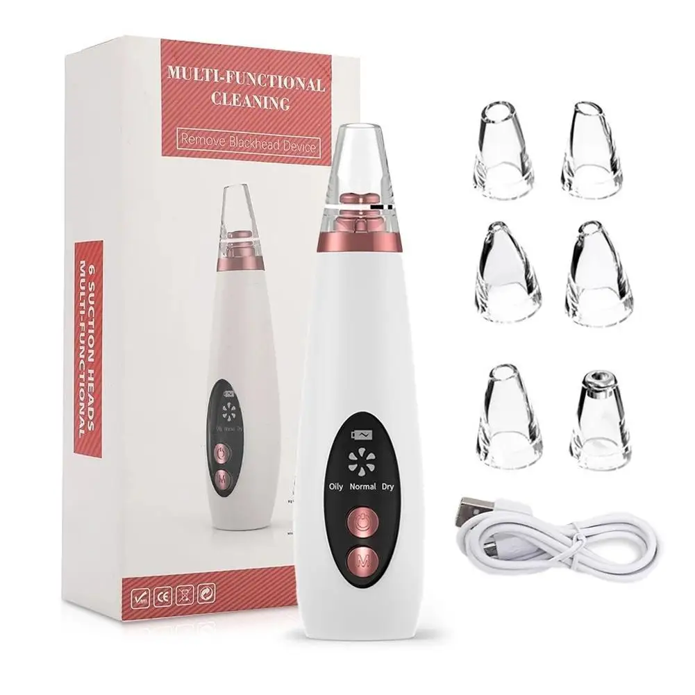 Extracteur de points noirs électrique rechargeable par USB, 3 niveaux de succion réglables, nettoyeur de pores efficace pour différents types de peau