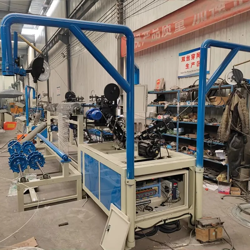 Industrial Diamond Mesh Machine For Seamless Weaving Of Double Strand Core Wire Used In High Stress Guardrail Arrays