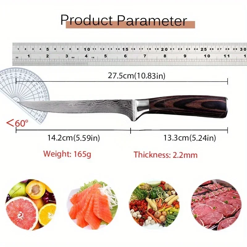 1 PC Boning Knife Professional Butcher Knife Sharpener Knife Kitchen Knife Kitchen Tools Cookware for Kitchen Convenience