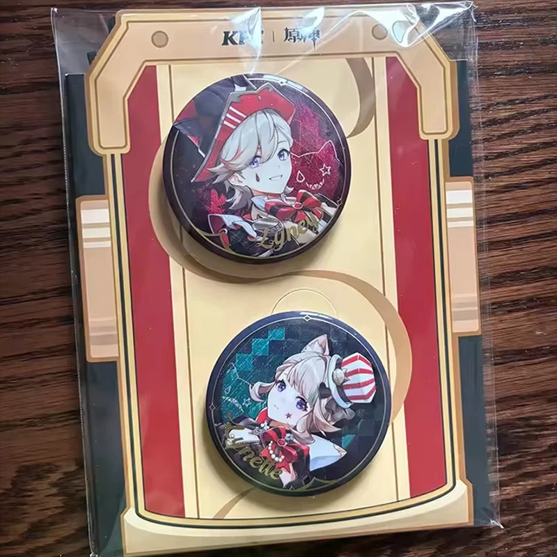 Genshin Impact 게임 피규어 Merch Lyney Lynette Alhaitham Kaveh 배지 아크릴 스탠드 티켓 키 체인 주변 장치 장난감 선물