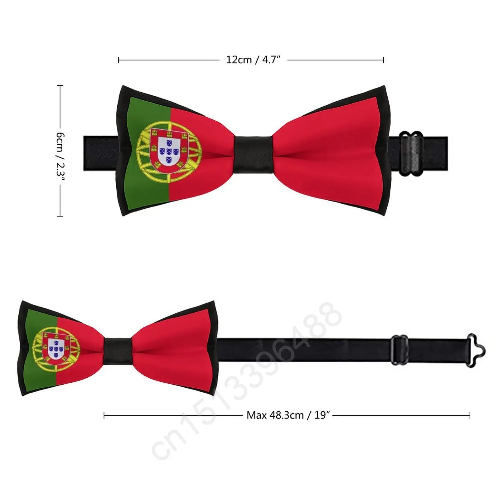 New Polyester Portugal Flag Bowtie for Men Fashion Casual Men's Bow Ties Cravat Neckwear For Wedding Party Suits Tie