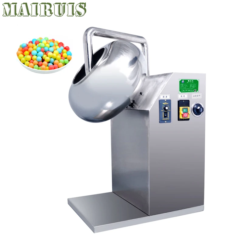 Peanut Chocolate Sugar Coating Machine Stainless Steel Candy Coater Machine