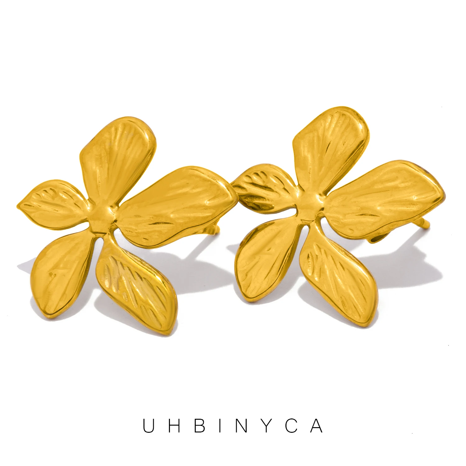 Floral Petals Vintage Earrings, Hypoallergenic Stainless Steel Minimalist Jewelry for Women