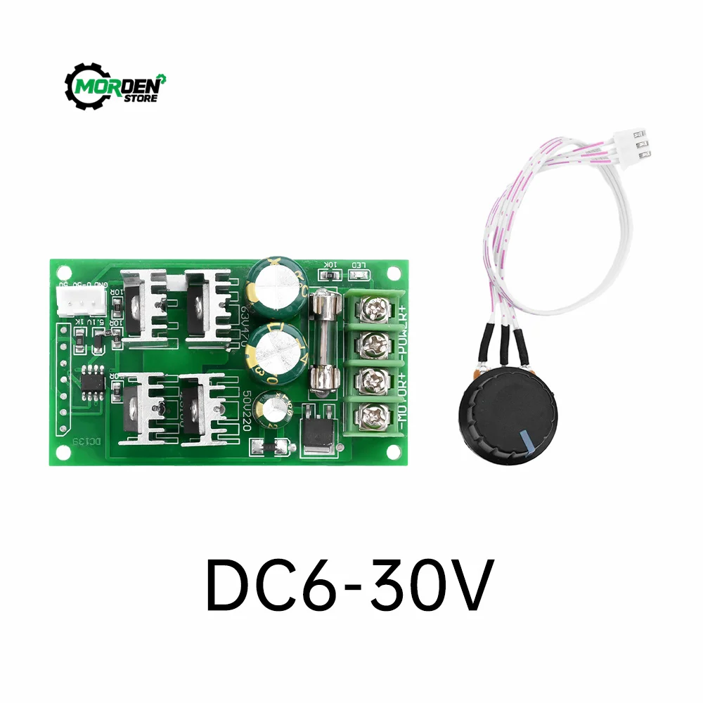 DC 6-30V 6A Motor Speed Controller Reversible PWM Control Forward/Reverse Switch Board Max 10A Module 12V 24V CCM6N Power Supply