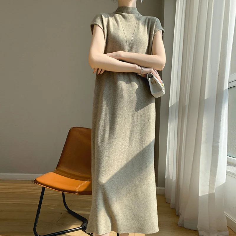 

Knee Length Pullovers For Students Sweaters Jumpers Women Cosy Petal-Sleeve Relaxed Office Hottie Chic Solid Polka-Dot Hook Pure