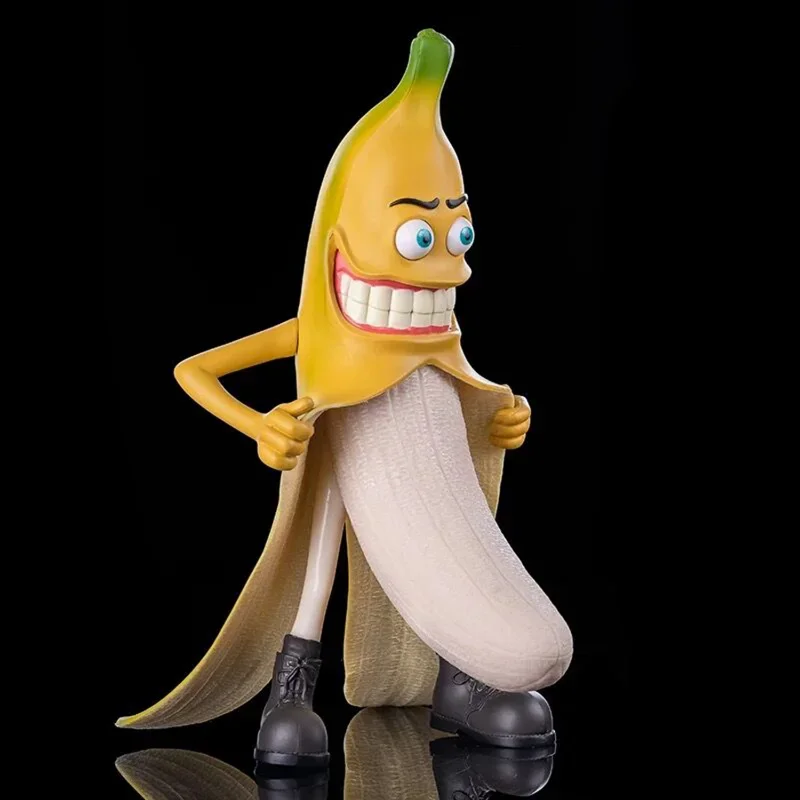 30cm Evil Banana Ornaments Wretched Spoof Toys Decorations Mr. Banana Resin Crafts Fruit Toy Figurines Home Decor Creative Gifts