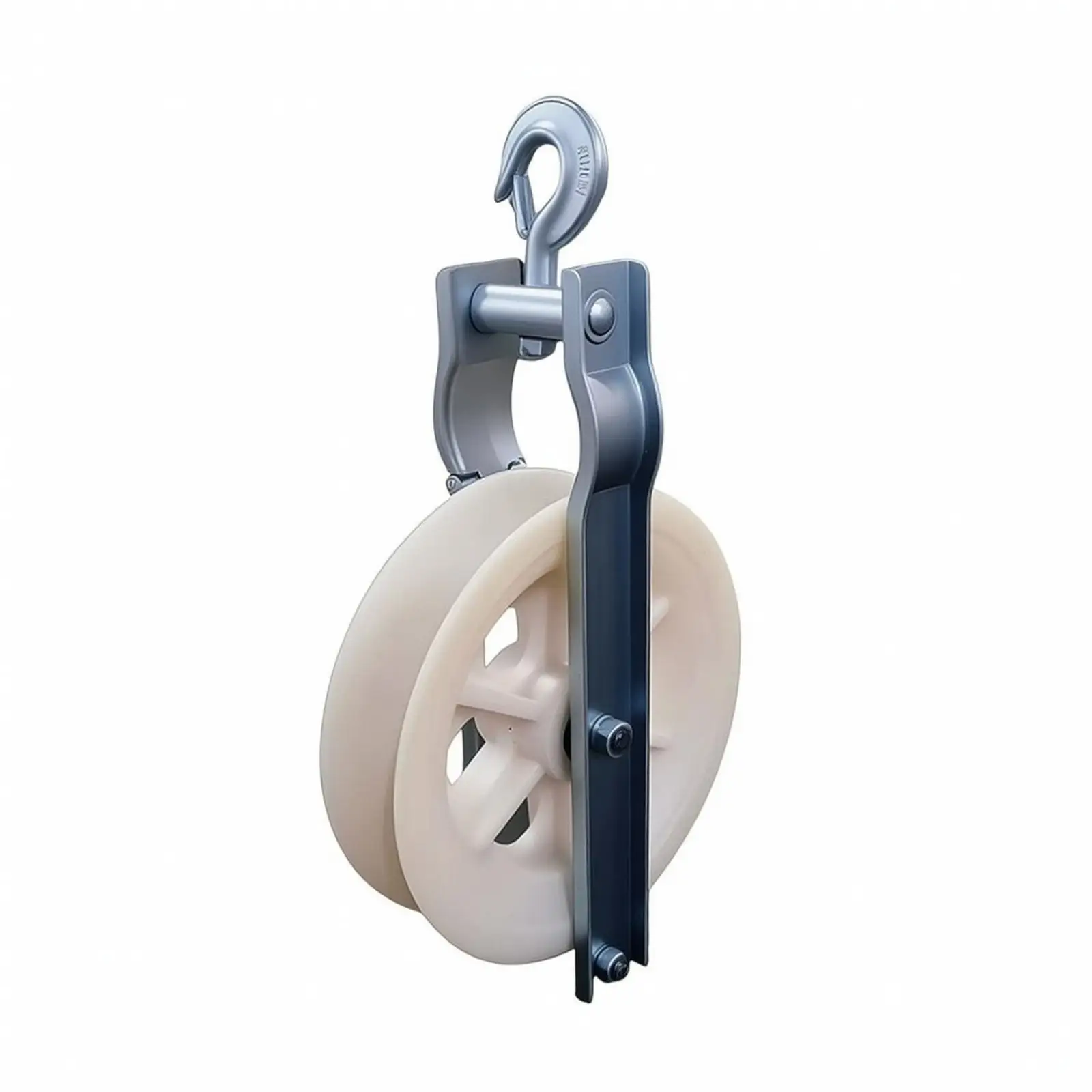 Heavy Duty Cable Pulley Wheel Nylon Galvanized Steel for Overhead Wire Installation with Hanging Hook