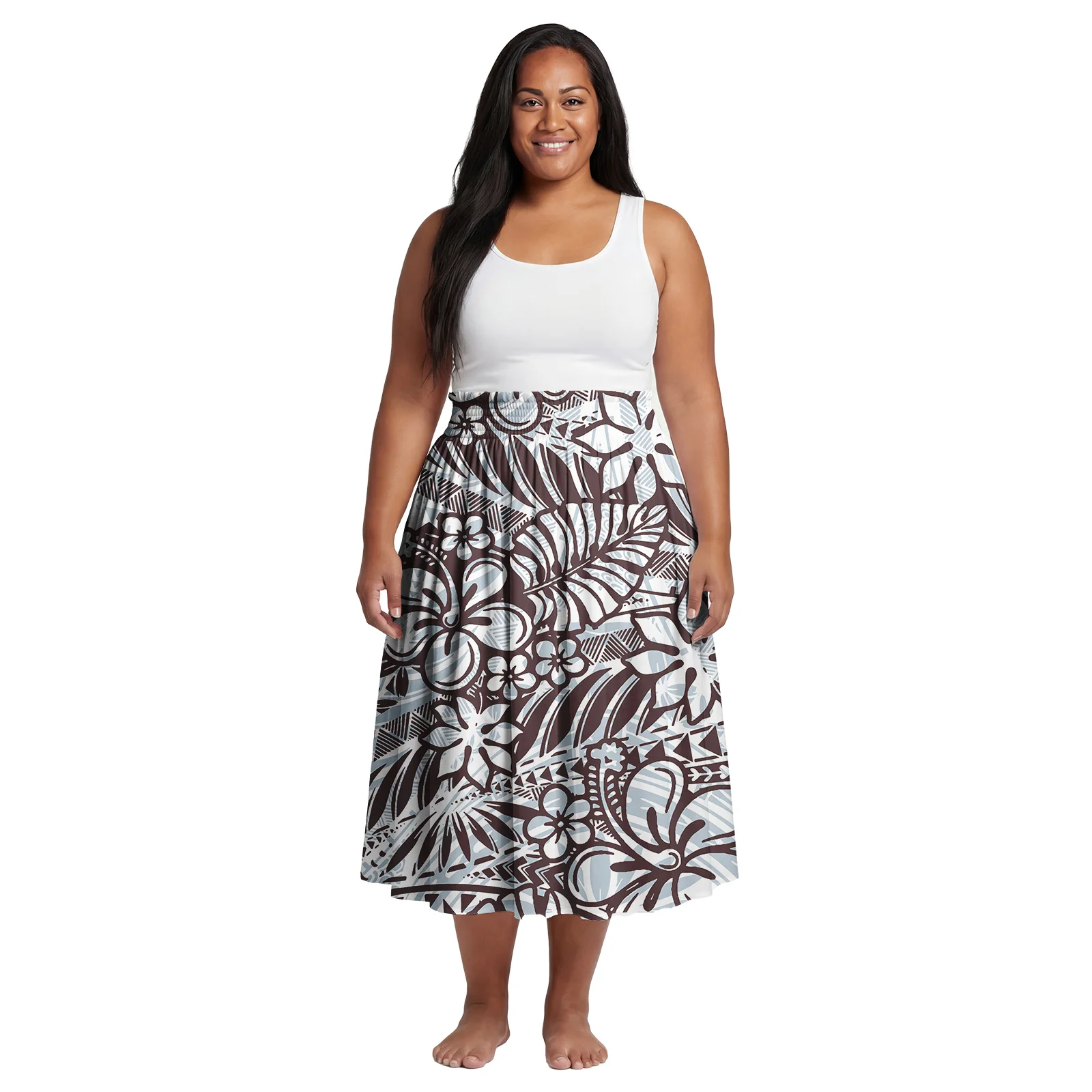 

New Arrivals Custom Hawaiian Creativity Dresses Polynesian Popular Women's Skirts Ladies Holiday Clothes Pleated Skirts Samoan