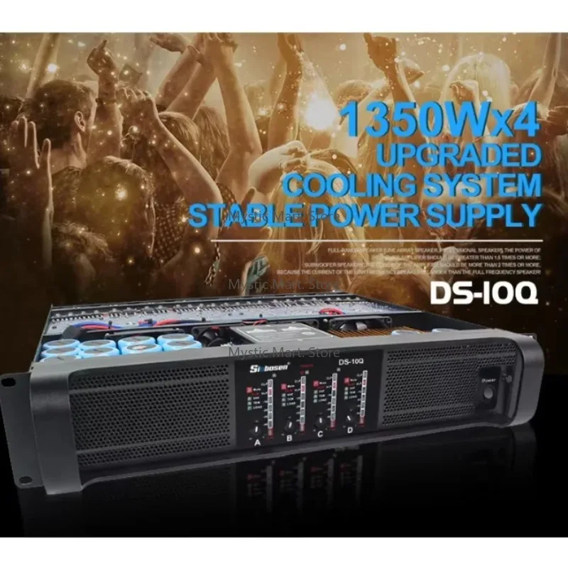 DS-10Q Sinbosen 10000q amplificador de potencia de audio música profesional dj 2000w 4 canales para altavoz Line Array