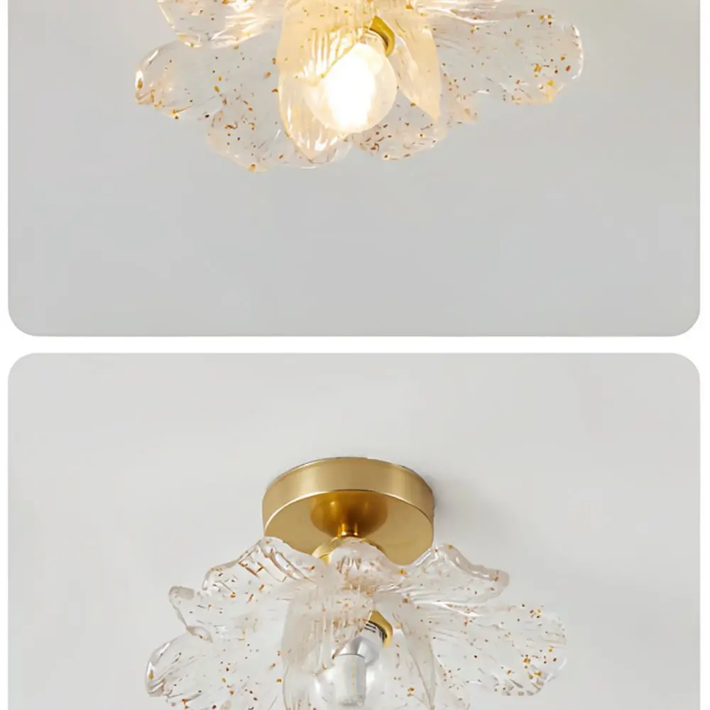 Contemporary Flower Shape Ceiling Lamp LED Flush Mount Fixture For Balcony Aisle Staircase Closet Modern Home Lighting