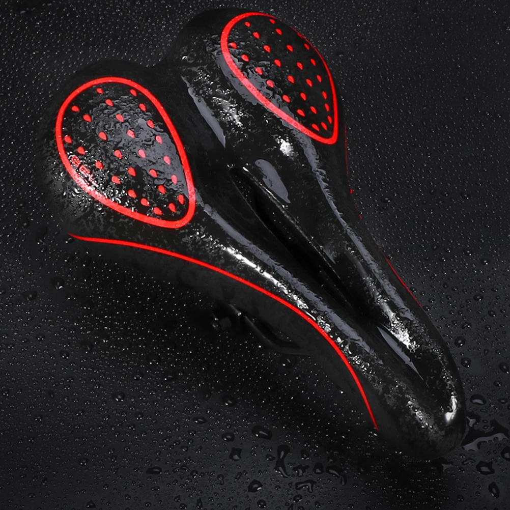 

Spring Saddle Seat Cushion Black Red Ergonomic Durable Comfortable Cycling Accessories Suitable Any Bike Long Lasting Use