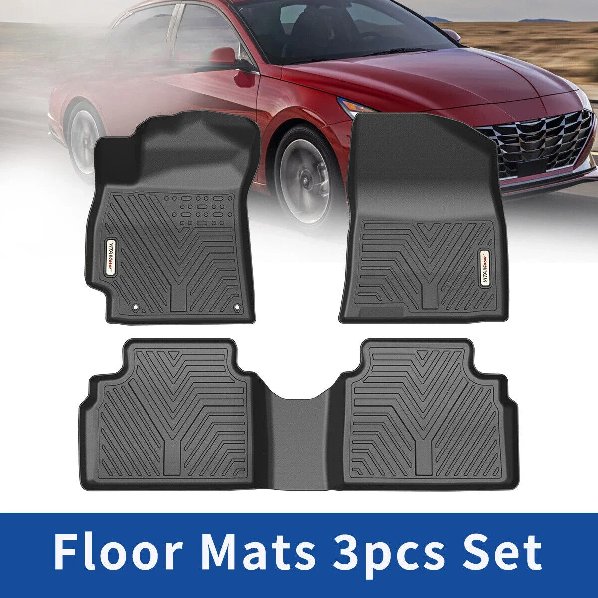 

All Weather Floor Mats For 2021-2023 Hyundai Elantra 3D TPE Liners Car Carpet United States