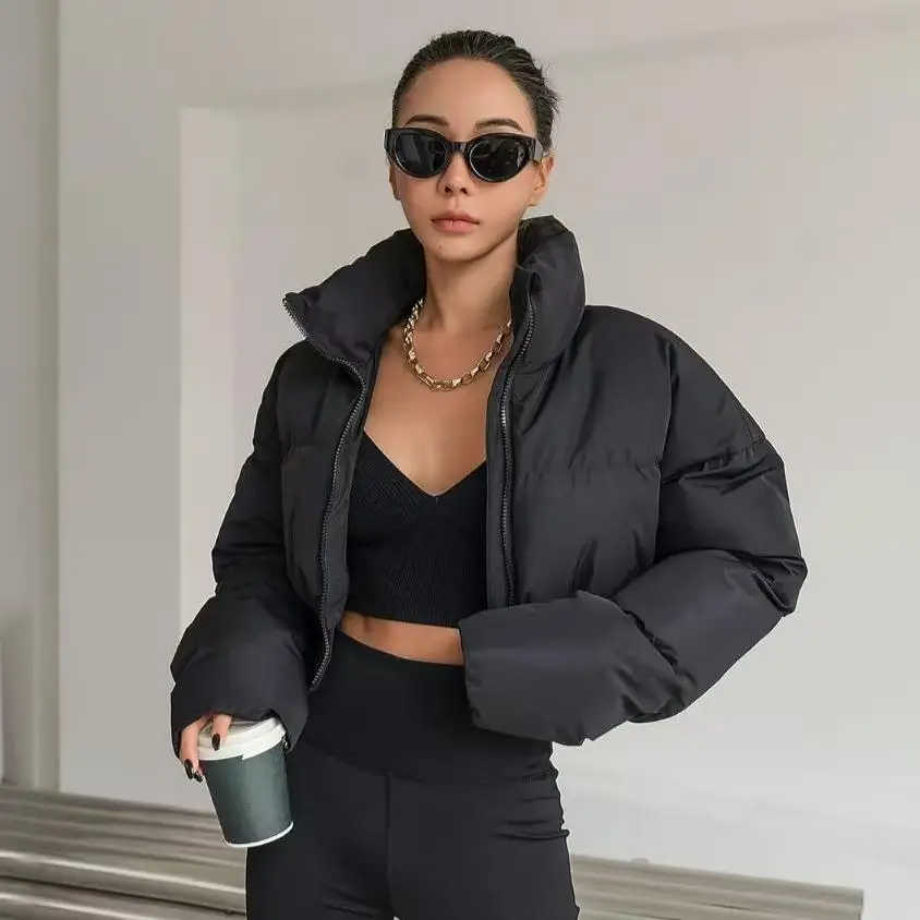 Transfrontalier Sle ort coton Jaet femmes Patchwork vêtements d'extérieur Thiened Long Sve couleur printemps Faion