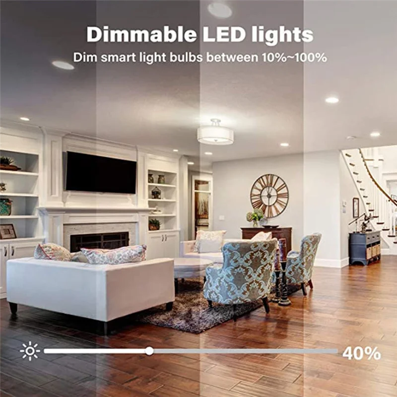 AB45 Tuya Zigbee Smart LED Light 15W E27 لمبة ذكية لمبة التحكم الصوتي متوافقة مع Alexa وGoogle Home Dimmable