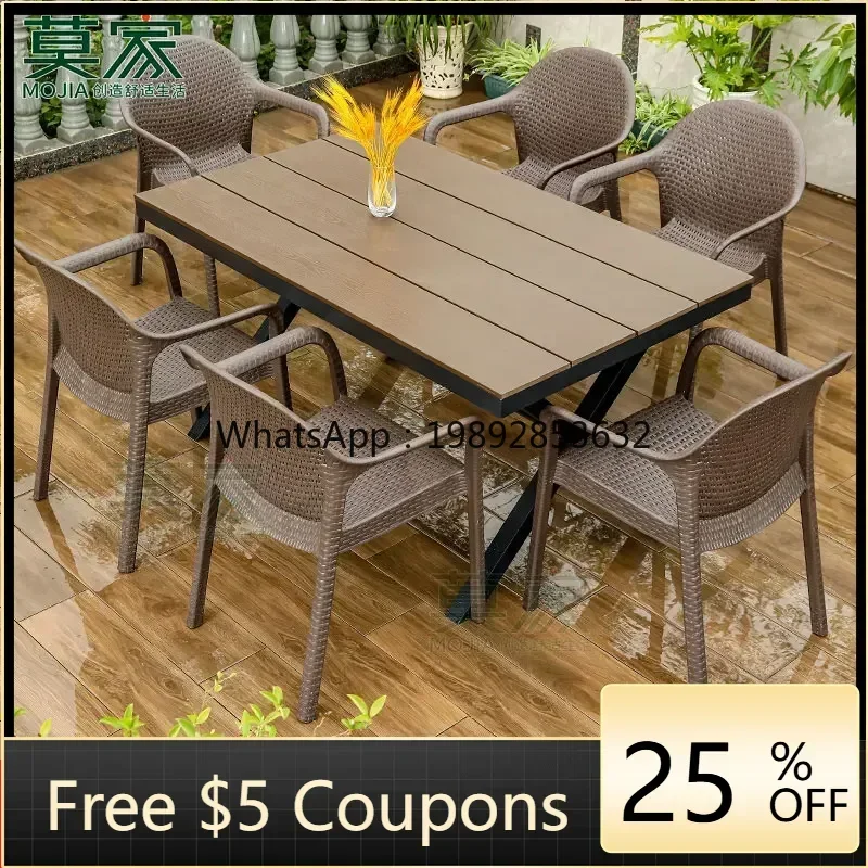 

J-3 outdoor table and chair courtyard garden medieval table terrace outdoor leisure table and chair combination