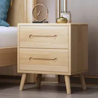 Natural Wood Night Table Modern Minimalist Floor Storage Nightstands Mobile Organizer Armoires De Chambre Furniture For Bedroom