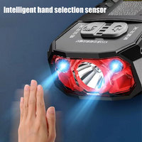 XPE Strong LED Headlamp Mini USB Rechargeable Induction Clip Hat Lamp Night Fishing Camping Cycling Running Portable Headlight