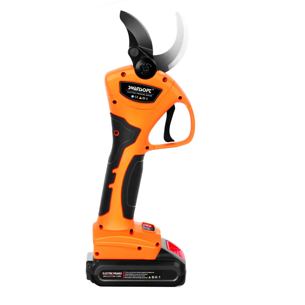 

Swansoft SW-8605 Cordless Electric Pruning Shear 16.8V 2AH Battery, 40mm Cutting Diameter