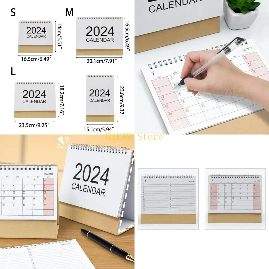 

2024 мини -настольный календарь для домашних офисов