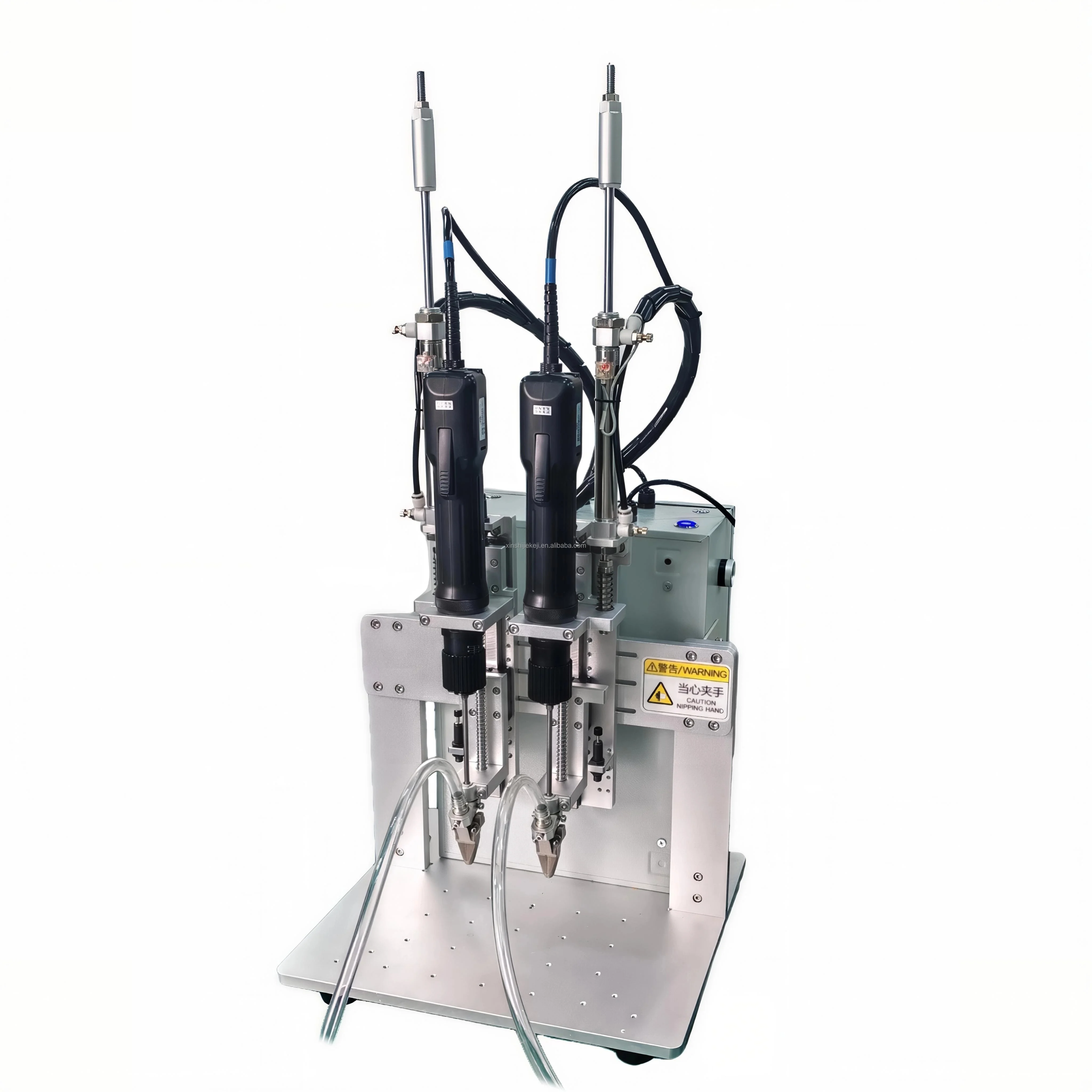 Automatic Screw Locking Machine PLC Touch Screen Control Dual Electric Screw Feeder Motor Foot Switch Start Tightening