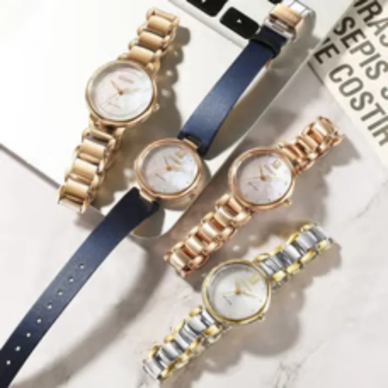 Original Citizen CITIZEN L EM0533-82Y Eco-Drive 28.8mm Mother of Pearl Dial Rose Gold Tone Stainless Steel Sapphire Crystal 5ATM