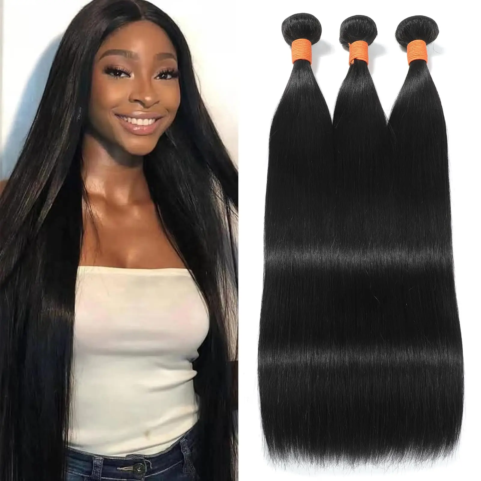 

12A 8-30 дюймов Прямые пучки волос Бразильские девственные человеческие волосы Прямые 100% необработанные прямые волосы девственницы