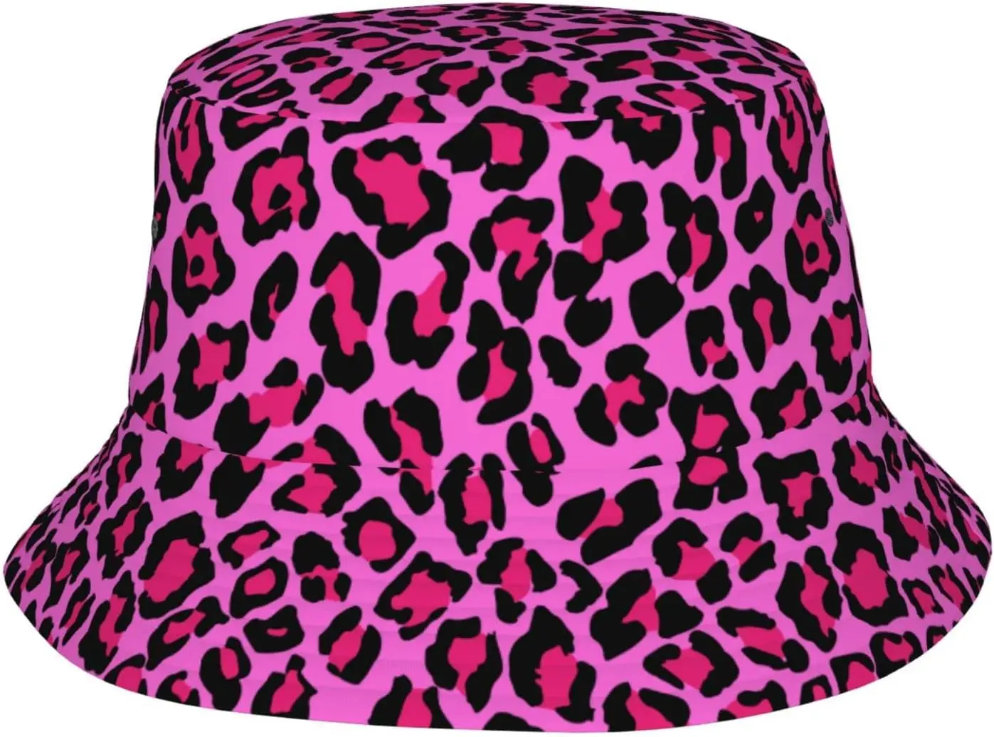 Neon Pink Leopard Print Bucket Hat Unisex Summer Sun Hat UV Protection Casual Outdoor Streetwear Aesthetic Fisherman Hat