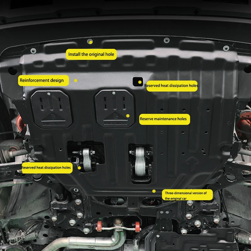 For GWM Great Wall Haval Raptor Meng Long 2023 2024 Engine Guard Plate, Alloy Chassis, Armored Oil Pipe, Fuel Tank Guard Plate