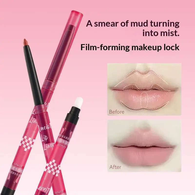 Dusty Rose Long Lasting Lip Liner Matte Waterproof Smudge Proof Non Smudge Lip Shaping Pencil for Gifting Daily Makeup Use