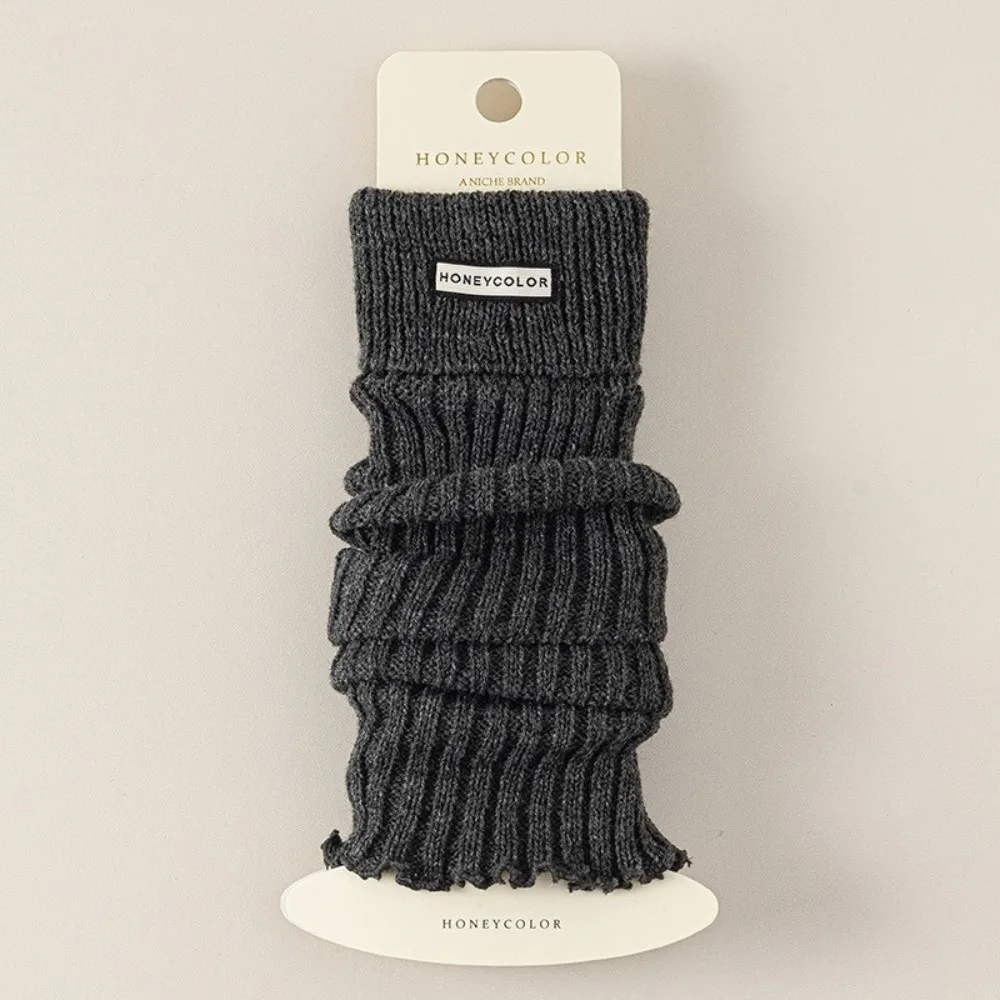 

New Solid Color Leg Warmers Thickened Harajuku Middle Tube Socks Mid-Calf Sock Autumn and Winter