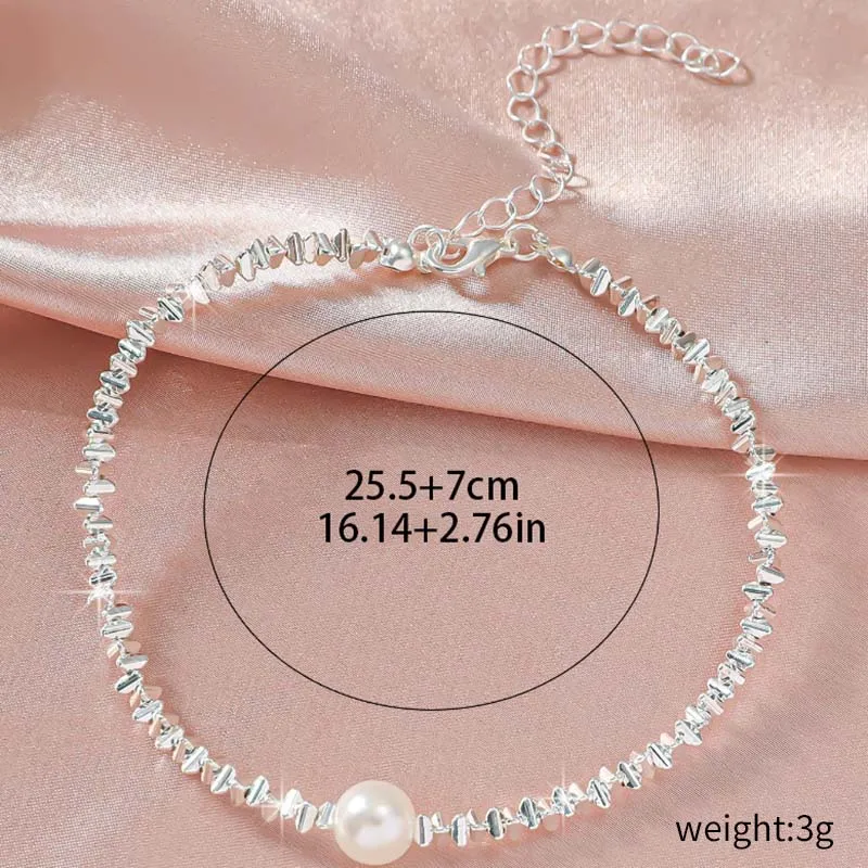 Einfaches Temperament funkelnde Fuß kette für Frauen Böhmen Kreuz Herz Anhänger verstellbare Kette Fußkettchen Nische Design Schmuck Geschenke – Detail 9