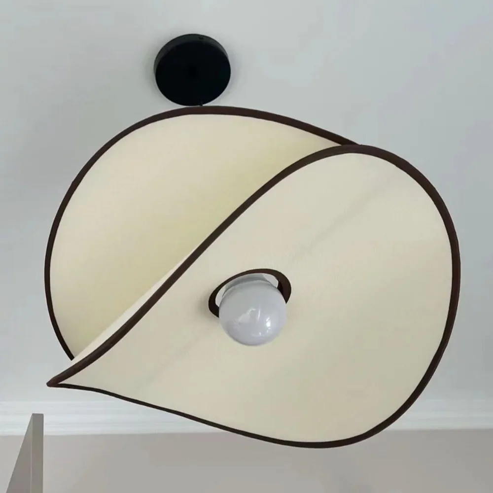 French Minimalist Fabric Pendant Light Creative Living Room Bedroom Study Southeast Asian Wabi Sabi Style
