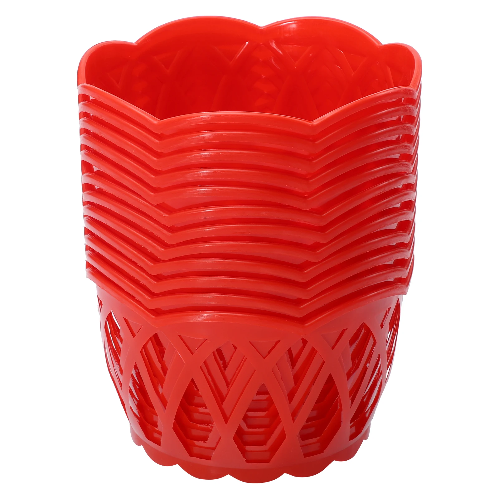 

12 Pcs Plastic Egg Packing Basket Hollow out Round Bathroom Storage Fruit Vegetable ganizer Home Supplies Supermarket Used