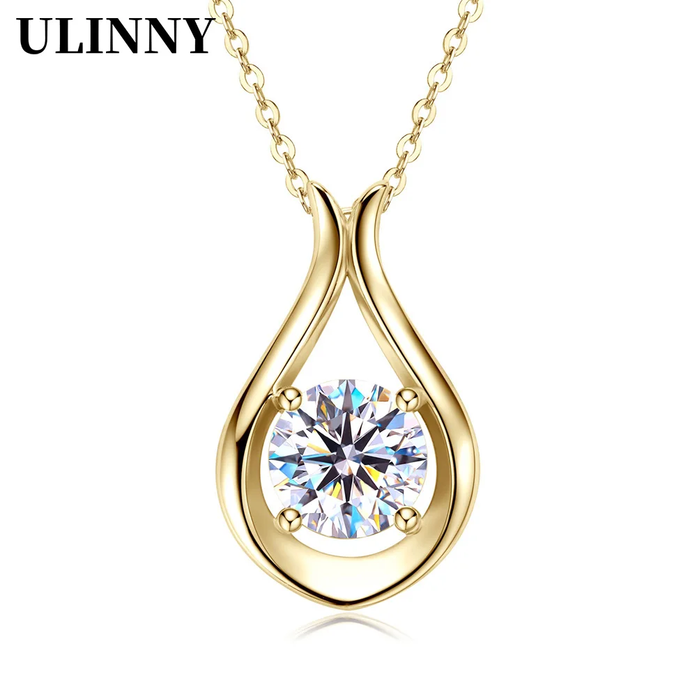 

2025 2CT 8mm D Color Moissanite Necklace Teardrop Pendant 925 Silver Chain Original Jewelry with GRA Certificate for Women Gift