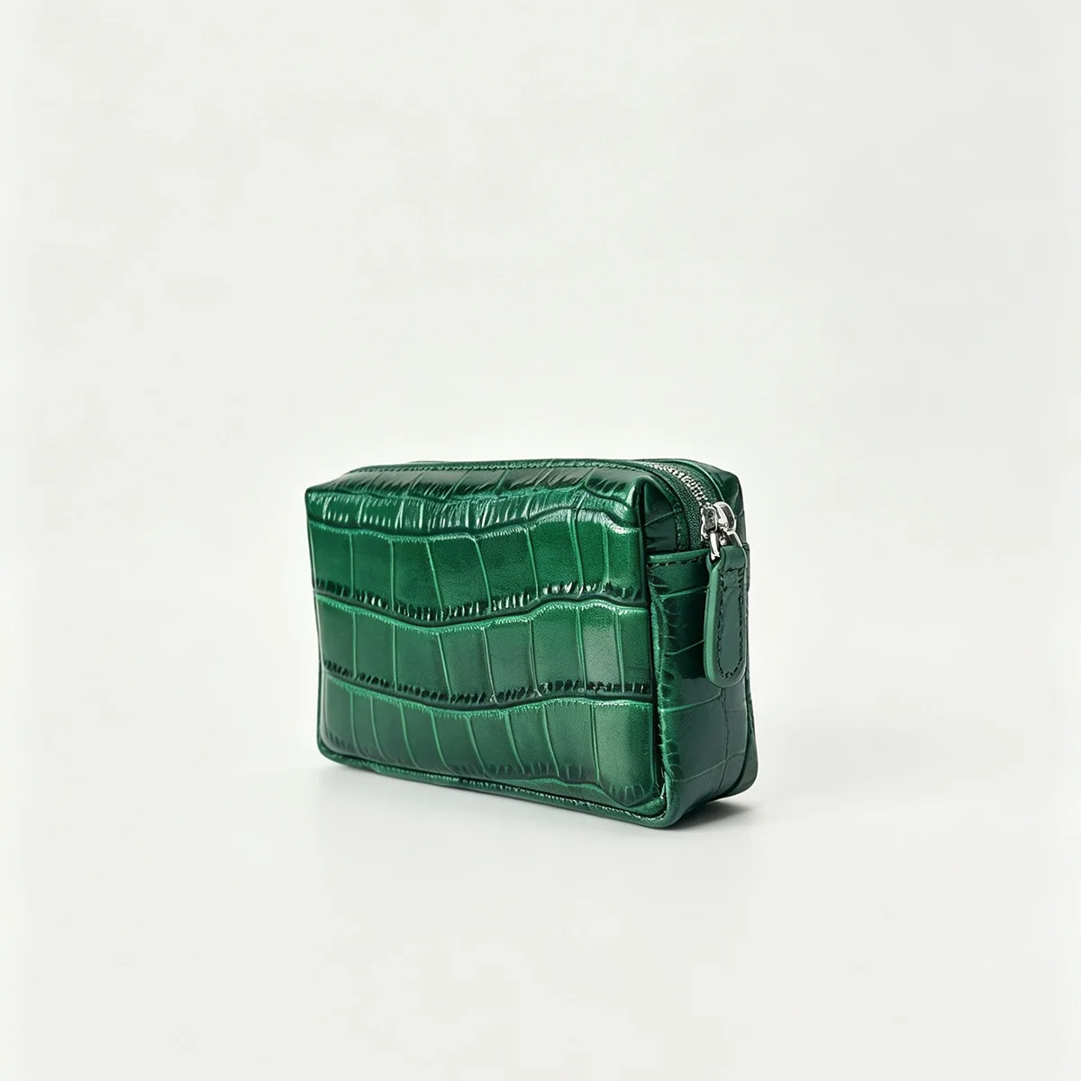 Echtes Leder mit Krokodilprägung Damen-Münzbörse Lippenstifthalter Kopfhörer-Schlüssel-Organizer Clutch Ausweiskartenetui Kosmetiktasche – Detail 9