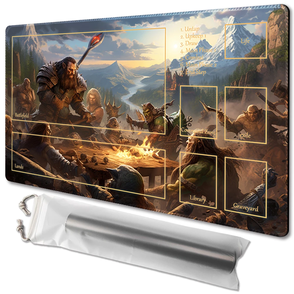 

The Forest Festival- Board Game TCG Playmat Table Mat Game Size 60X35 CM Mousepad Compatible for MTG CCG