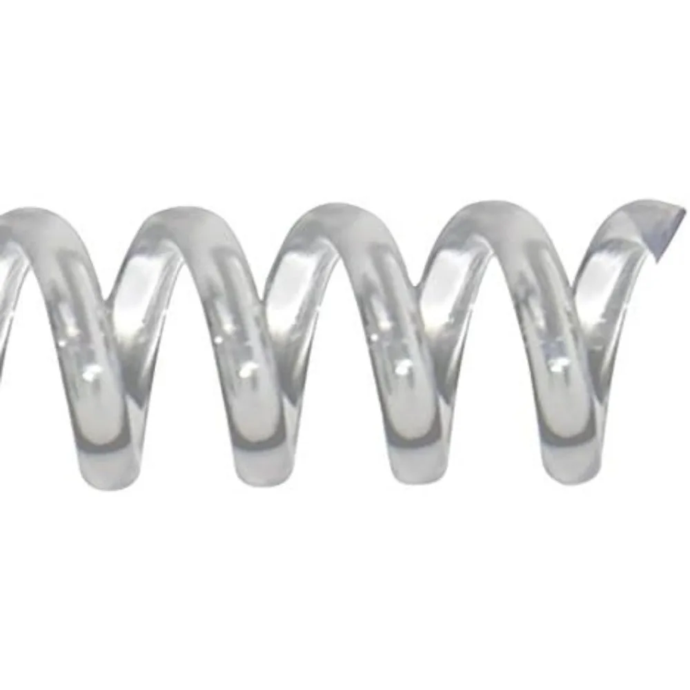 30mm 1-3/16" spiral binding coils for documents, 4:1 pitch, 12" length, white