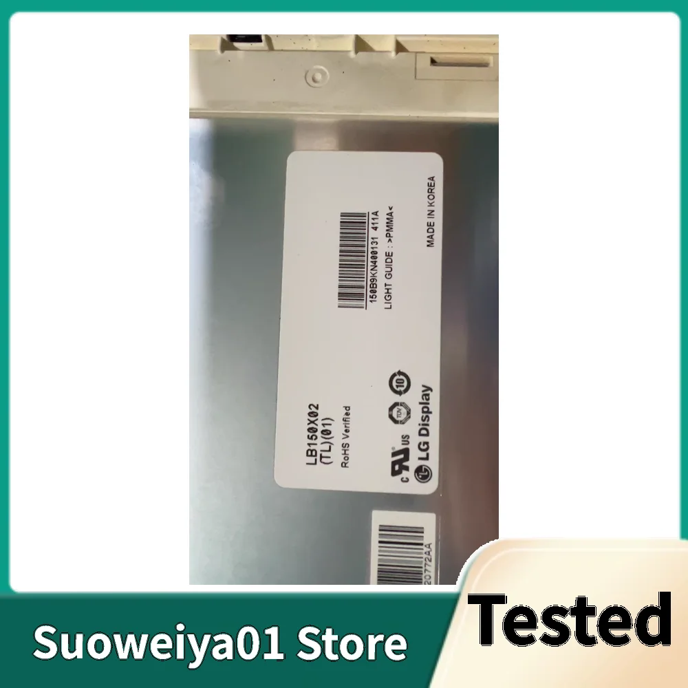 LB150X02-TL01 LCD industrial verificado original com resolução de 15,0 polegadas 1024 (RGB) × 768