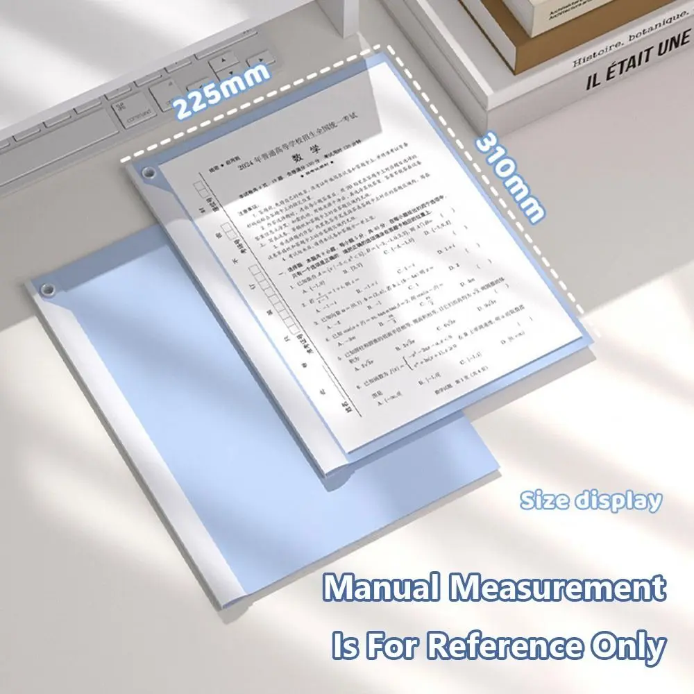 Simple A4 File Folder Morandi Color Side Opening Rotating Rod Folder Rotating Rod Side Opening Folder Students