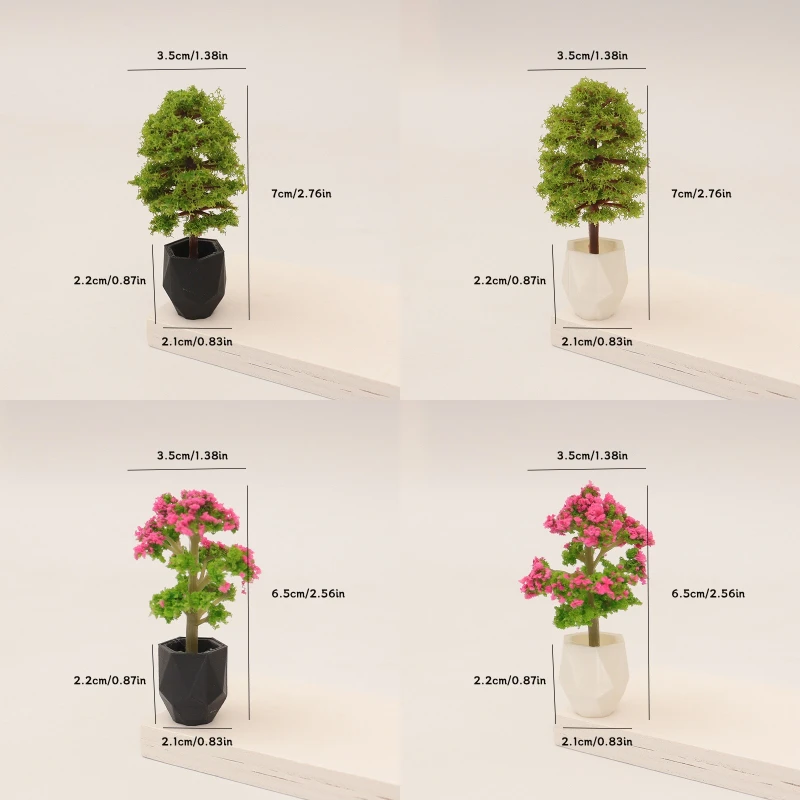 1Pcs Plant Potted Model Dollhouse Mini Home Decoration Dolls House Micro Garden Landscape Ornaments