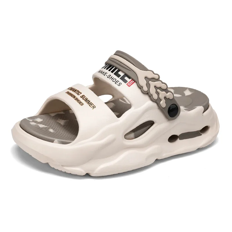 

Модные мужские шлепанцы на платформе 5 см, пляжная обувь из ЭВА, мужские удобные уличные тапочки-облака для мужчин, летние Pantuflas Hombre