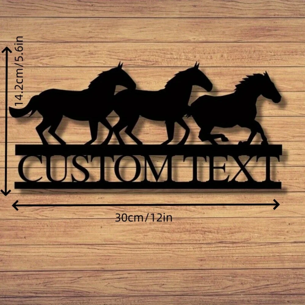 1pc Exclusive Unique Personalized Metal Ranch Sign for Horse Farm Decoration Custom Horse Ranch Emblem of Sophisticated Elegance