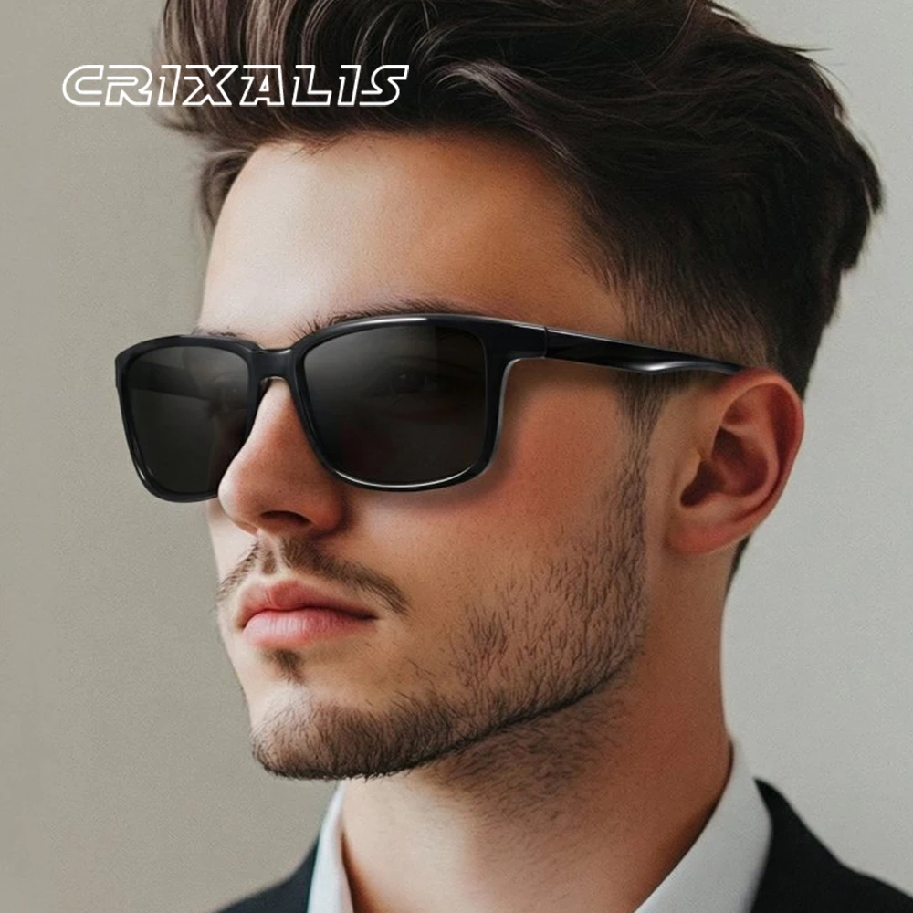 CRIXALIS Quadratische Mode Polarisierte Sonnenbrille Männer Frauen Nachtsicht Unisex Fahren Angeln Sonnenbrille Anti-reflektierende UV400