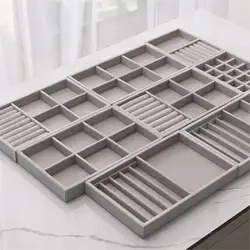 Velvet Jewelry Storage Box Earring Ring Necklace Bracelet Jewelry Display Box Tray Holder for Jewelry Classification Jewelry Box