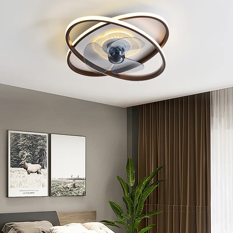 

Modern bedroom decor gray led ceiling fan light lamp dining room ceiling fans with lights remote control lamps for living room