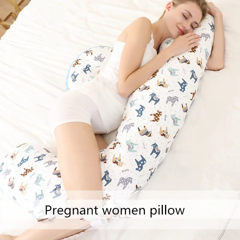 Almohada de embarazo suave en forma de J para mujeres embarazadas, cojín Lumbar multifuncional para dormir de lado, protección del vientre,