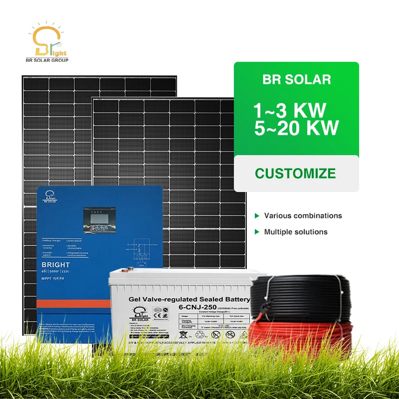 SOLAR 2kw 5kw MPPT Pure Sine Wave Lithium Battery Solar Inverter System Kit Off-Grid Home Use
