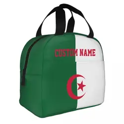 Nome personalizzato Algeria Lunch Bag Cooler Tote Bag coibentato Thermal Lunch Box riutilizzabile per uomo ragazzi ragazze adolescenti Picnic viaggi lavoro