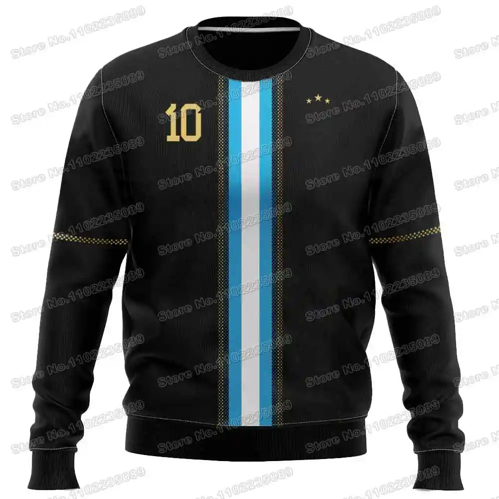 Argentina Flag Black Gold DIY Hoodies Sweatshirt Men Tracksuit Streetwear Winter Hoodie Casual Pullover Jackets Unisex Coats