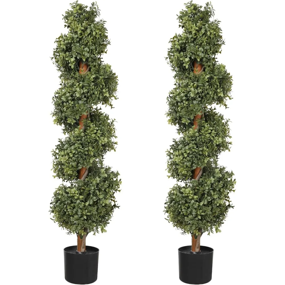 

Artificial Boxwood Spiral Pruning Tree - A Realistic Outdoor Pruning Tree for Front Porch Decoration, A Durable Artificial Plant